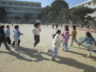 のびのび休みの校庭①