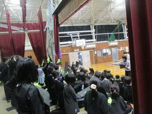 送る会の練習(4年生)②