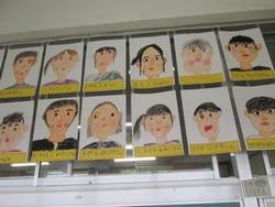 1年生がかいた6年生の似顔絵①