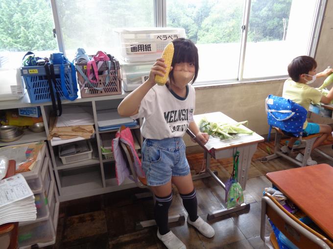 皮むき体験③