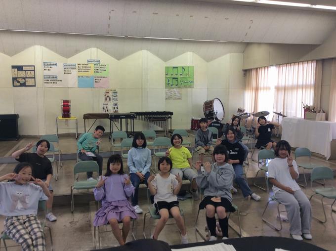 音楽部の練習開始前