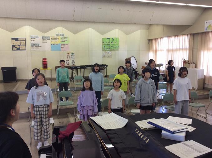 音楽部の練習（合唱）