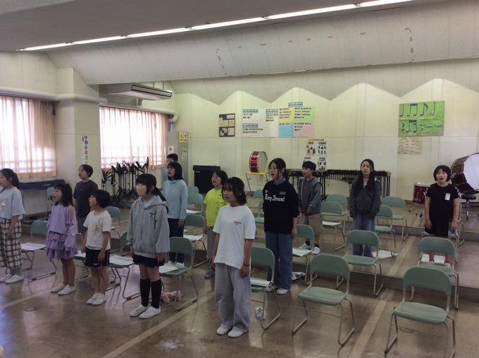 音楽部の練習（合唱）