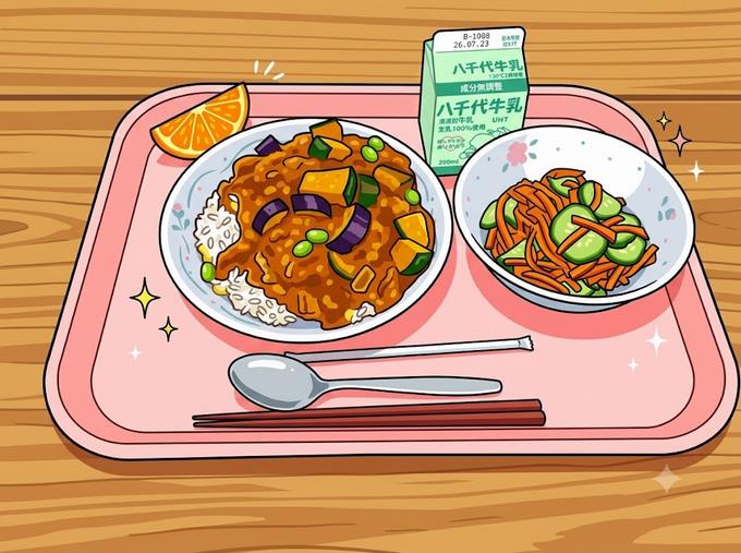 給食のイラスト(AI)