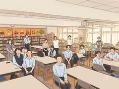 集合写真のイラスト(AI)