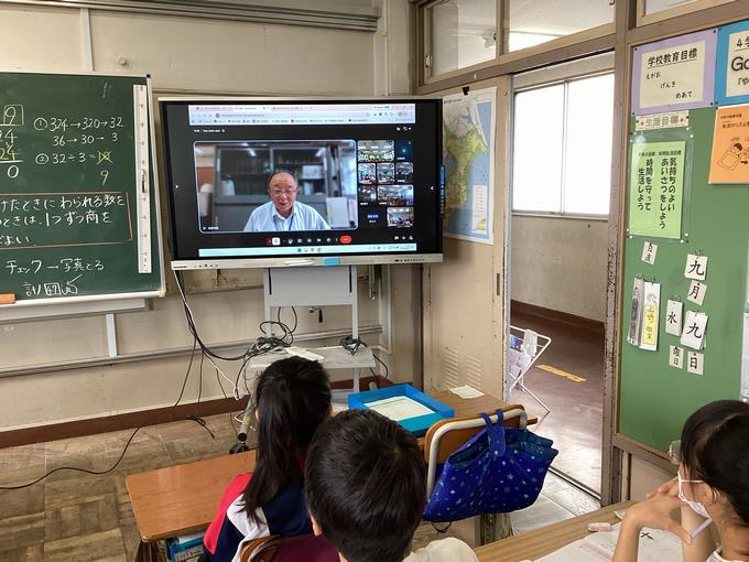 不審者対応訓練の様子①
