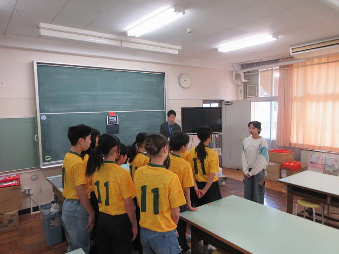 体育委員長からの激励の言葉