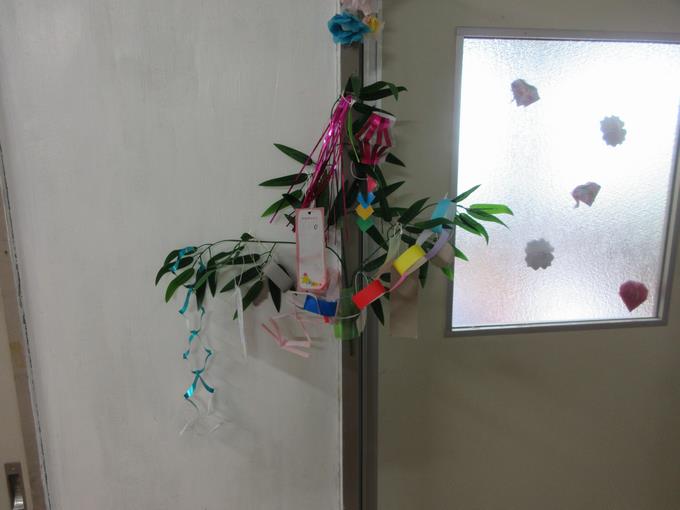 手作りの笹飾り