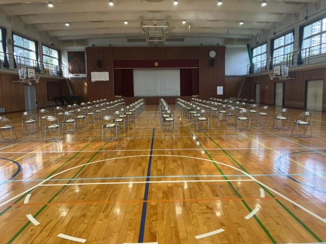 入学説明会会場@体育館