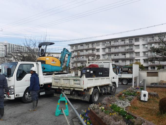 正門の改修工事