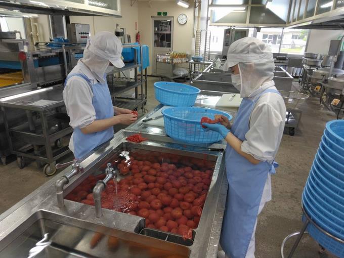 湯むきをしています🍅