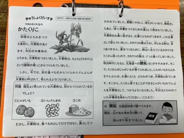 きゅうしょくだいすき