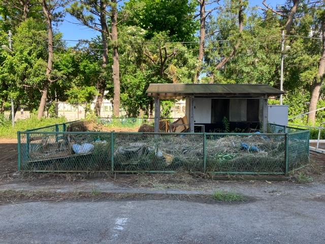 飼育小屋の撤去もお願いしています