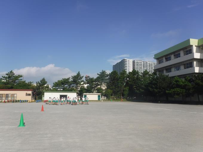 市民陸上大会の練習