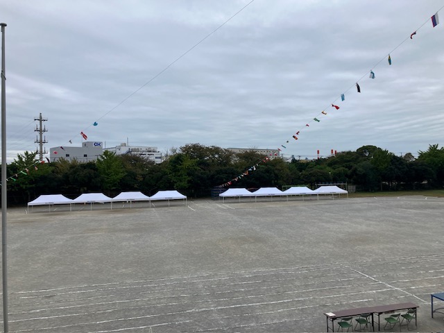 運動会前日準備