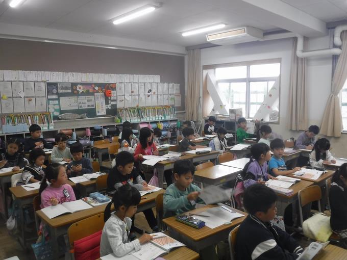1校時の学習@2年生