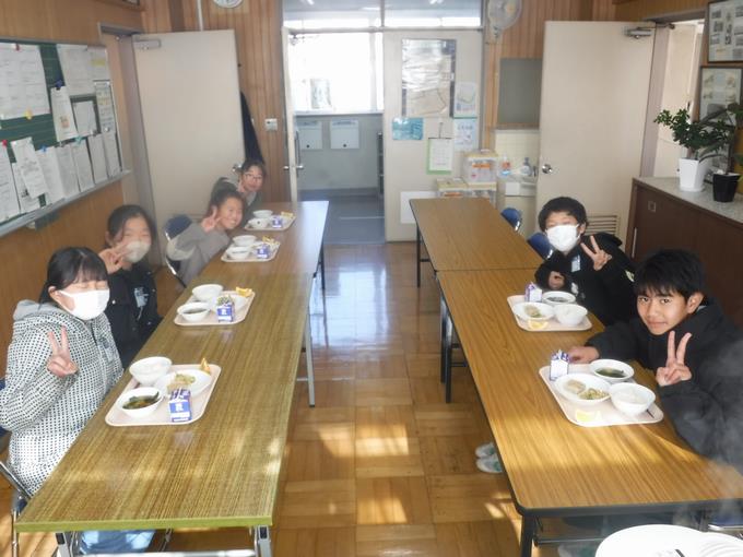 校長室会食@6年生
