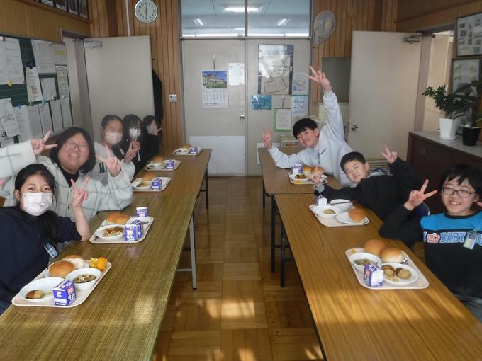 校長室会食@6年生