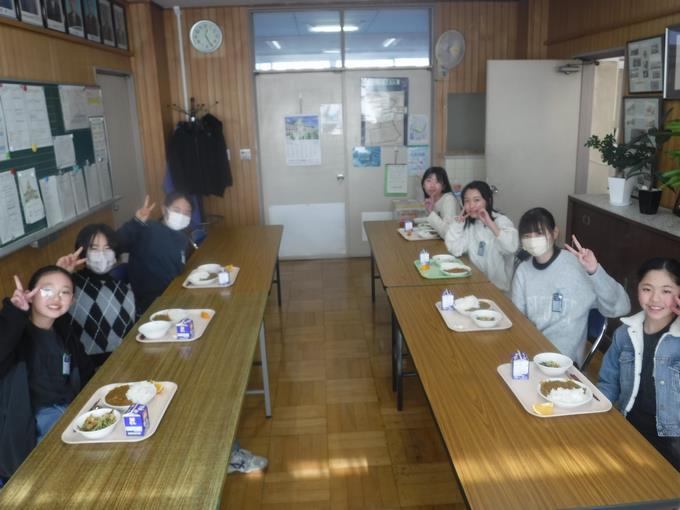 校長室会食@6年生