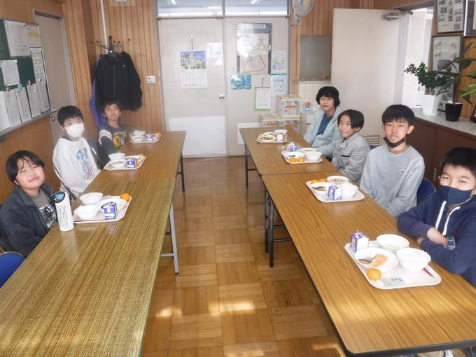 校長室会食@6年生