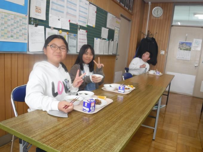校長室会食@6年生