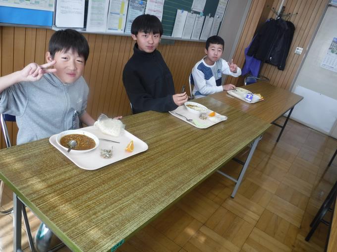 校長室会食@6年生
