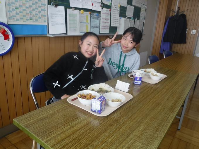 校長室会食@6年生