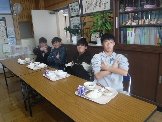 校長室会食@6年生