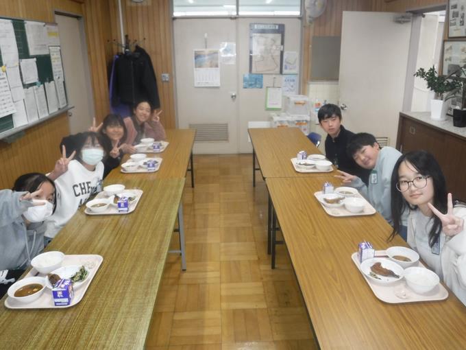 校長室会食@6年生