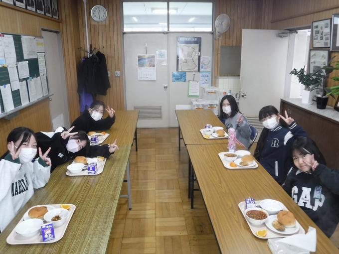 校長室会食@6年生