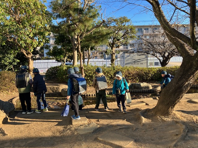 池に氷が張りました