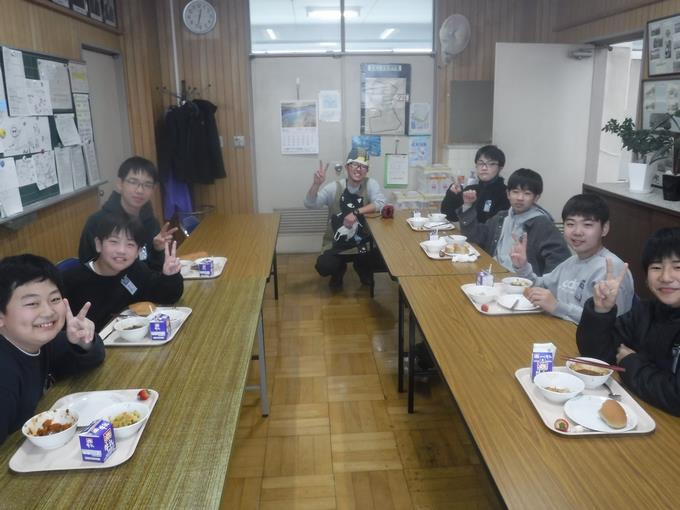 校長室会食@6年生