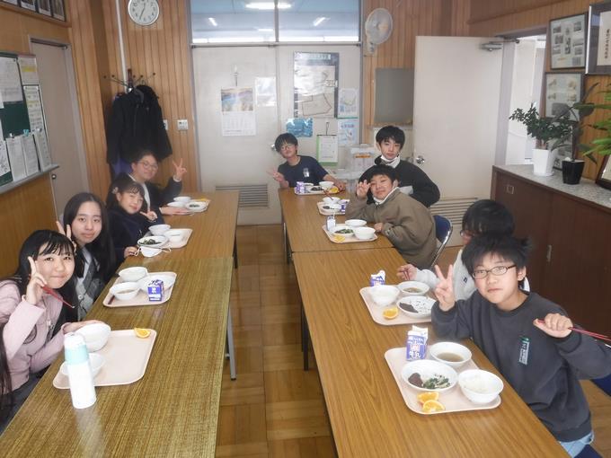 校長室会食@6年生
