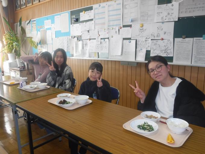 校長室会食@6年生