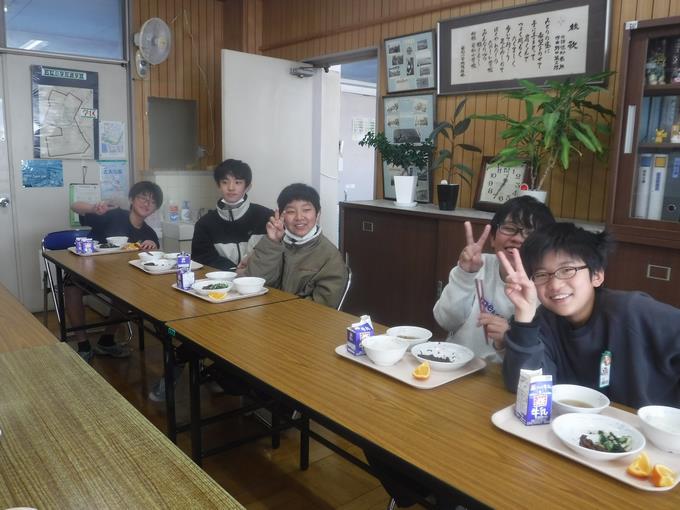 校長室会食@6年生