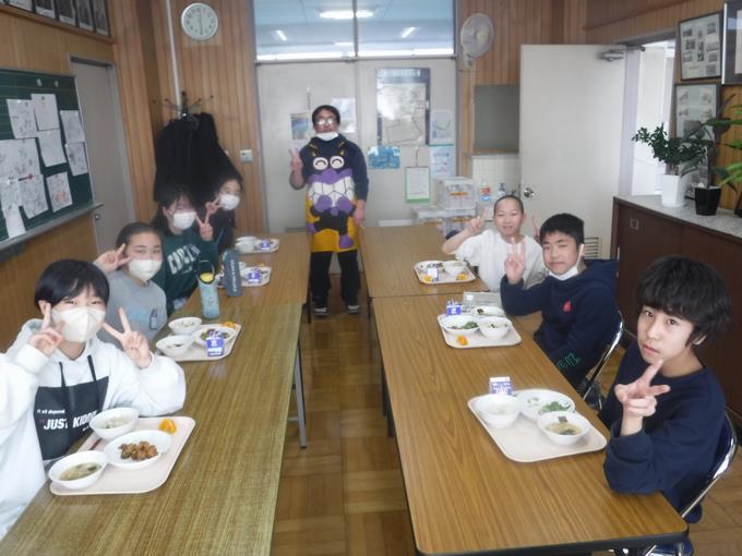校長室会食@6年生