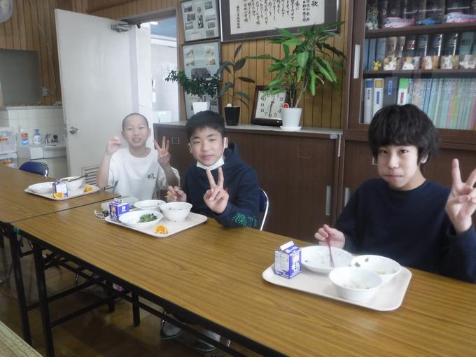 校長室会食@6年生