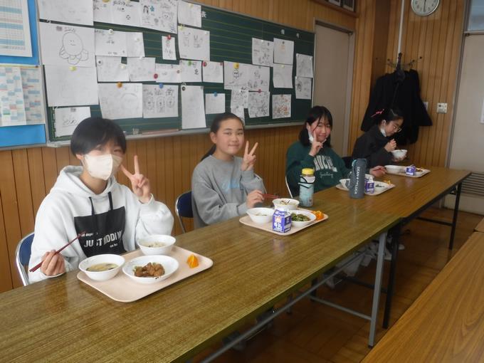 校長室会食@6年生