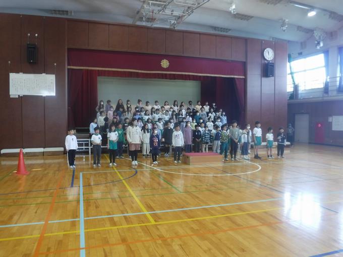 6年生を送る会リハーサル@3年生