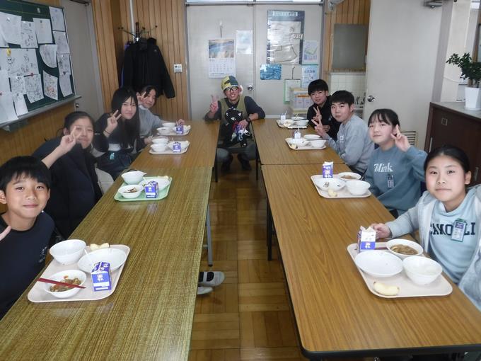 校長室会食@6年生