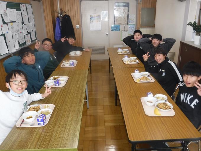 校長室会食@6年生