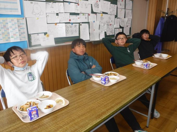 校長室会食@6年生