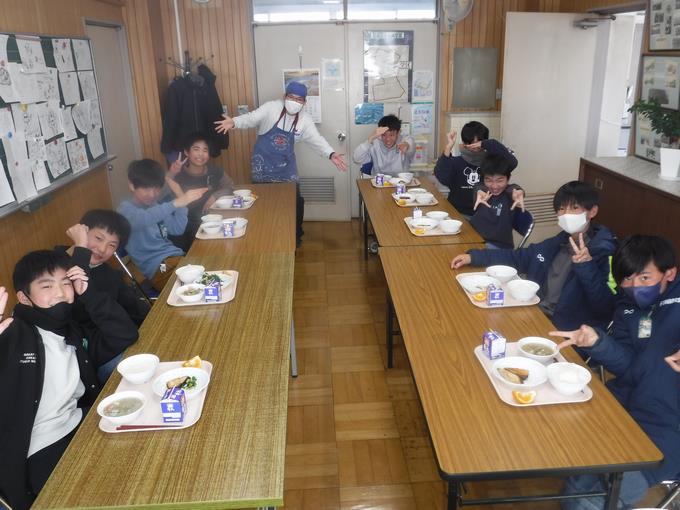 校長室会食@6年生