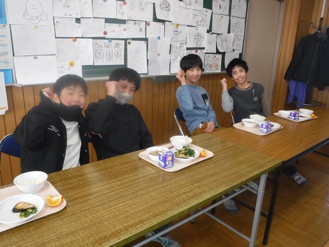 校長室会食@6年生