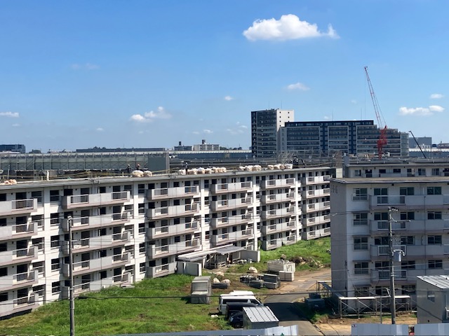 団地の解体工事