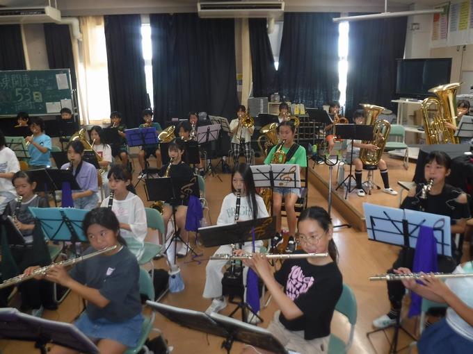 吹奏楽部の全体練習