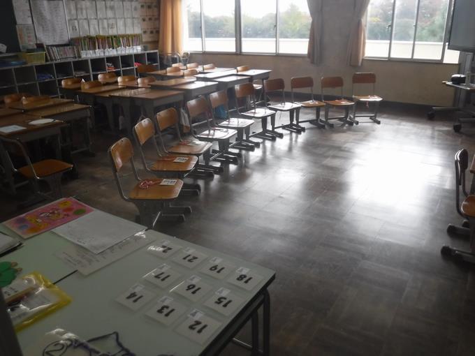 グループ面接は教室です