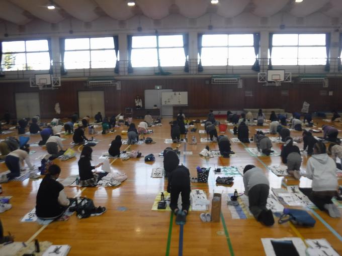 書初め練習＠5年生