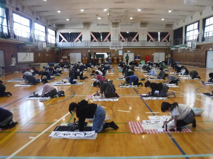 書初め練習＠4年生