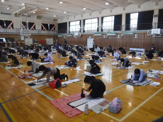 書初め練習＠6年生